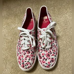 Keds by Kate Spade floral tie sneakers.